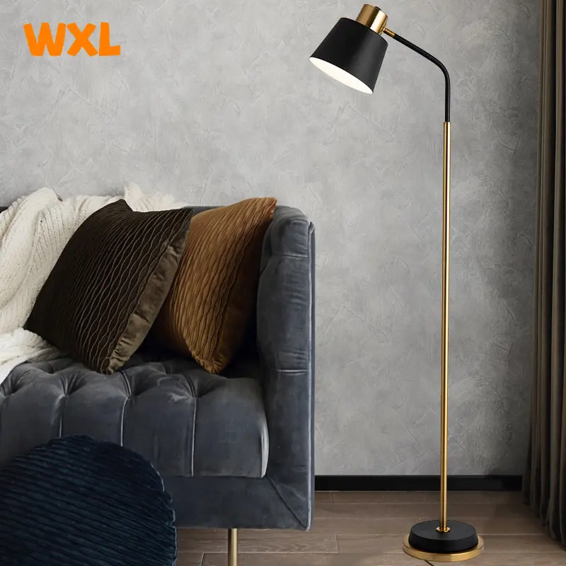 

Dimmable living room led floor lamp modern bedroom study simple floor lamp adjustable lamp head home LED lamp