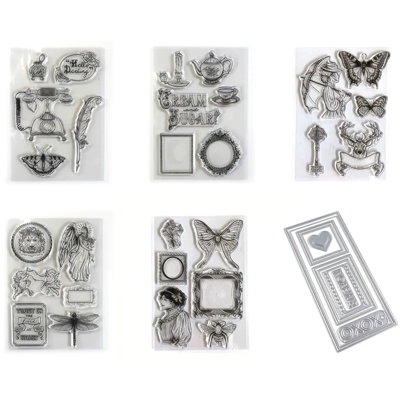 

2023 Metal cutting die and stamp Set mold scrapbook exercise pocket page filler photo album decoration process