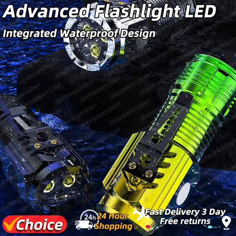 3 светодиода суперъяркий портативный мини-фонарик фонарик с зажимом для ручки