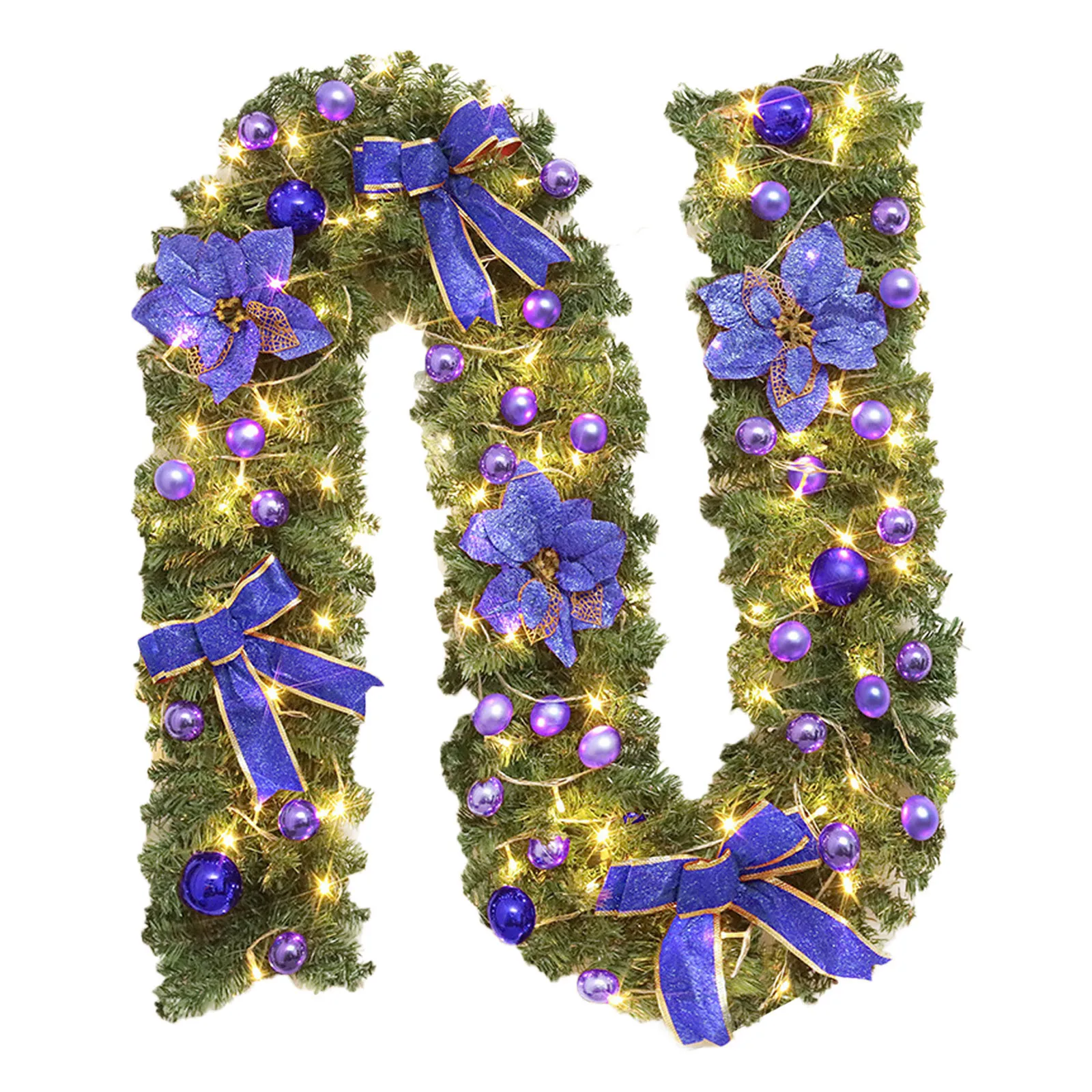 

Гигантские цветы, Рождественский венок из ротанга, искусственные цветы из ротанга для дома и улицы, подвесное дерево из ротанга со светодио...