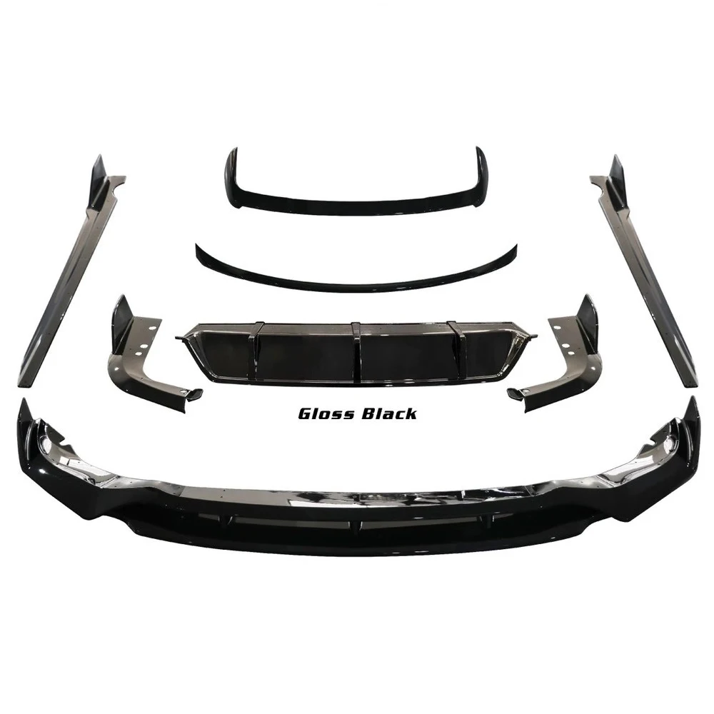 

X5 G05 глянцевый черный и углеродное волокно передний сплиттер задний диффузор боковые юбки спойлер G05 передняя губа для X5 G05