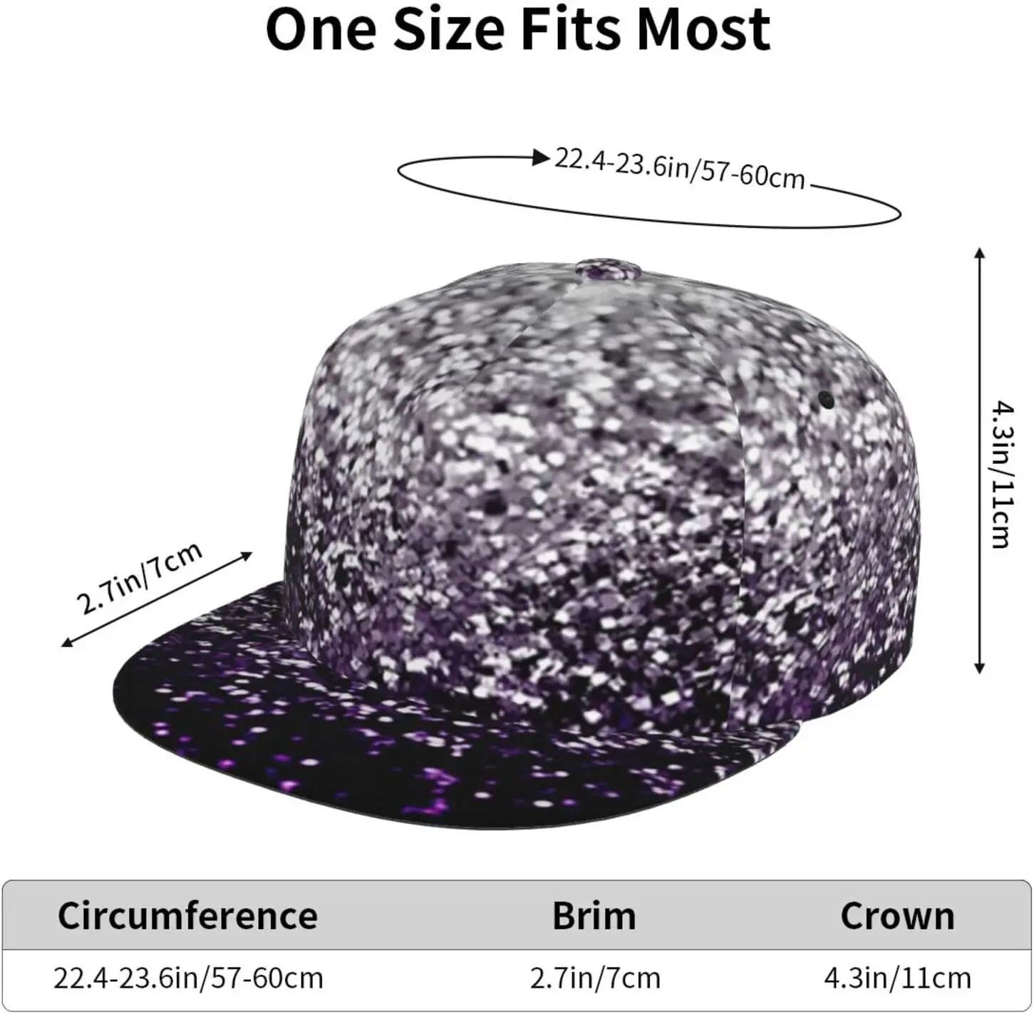 Бейсболка унисекс в стиле хип-хоп с плоским козырьком и блестками