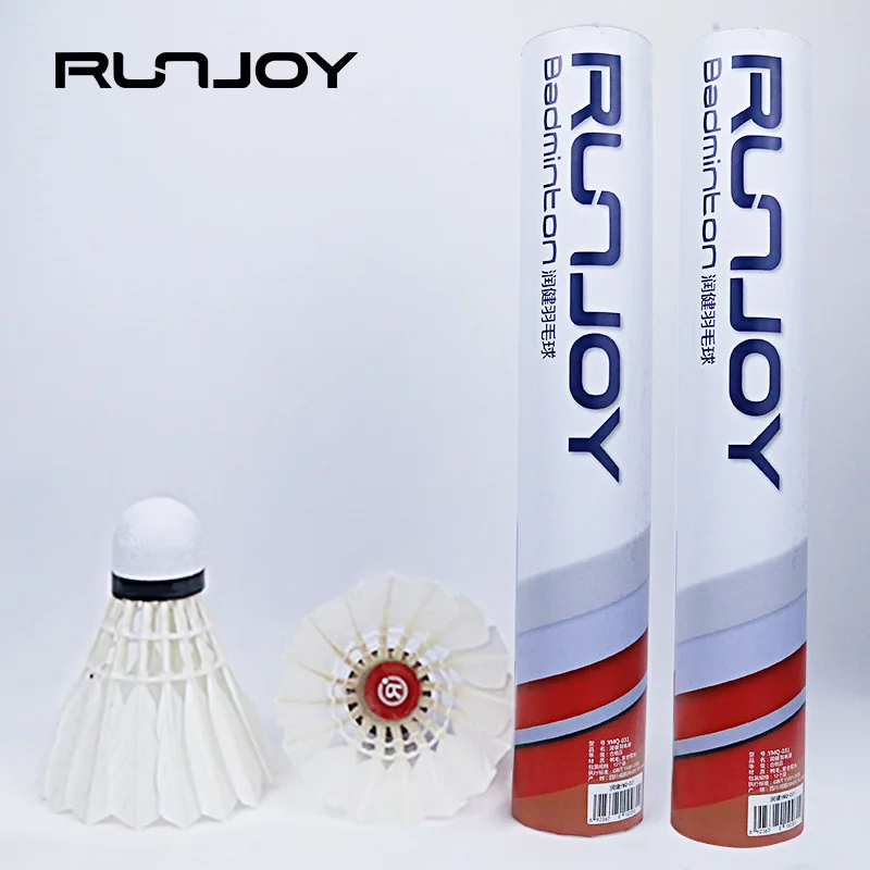 84Pcs=7tubes Runjian badminton 12 pack indoor and outdoor resistant badminton duck feather selection training ball