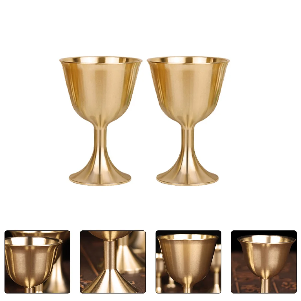

Cupbrass Copper Lamp Chalice Glass Goblet Ghee Tibetan Collection Gold Butter Vintage Glasses Water Oil Decorativeholder