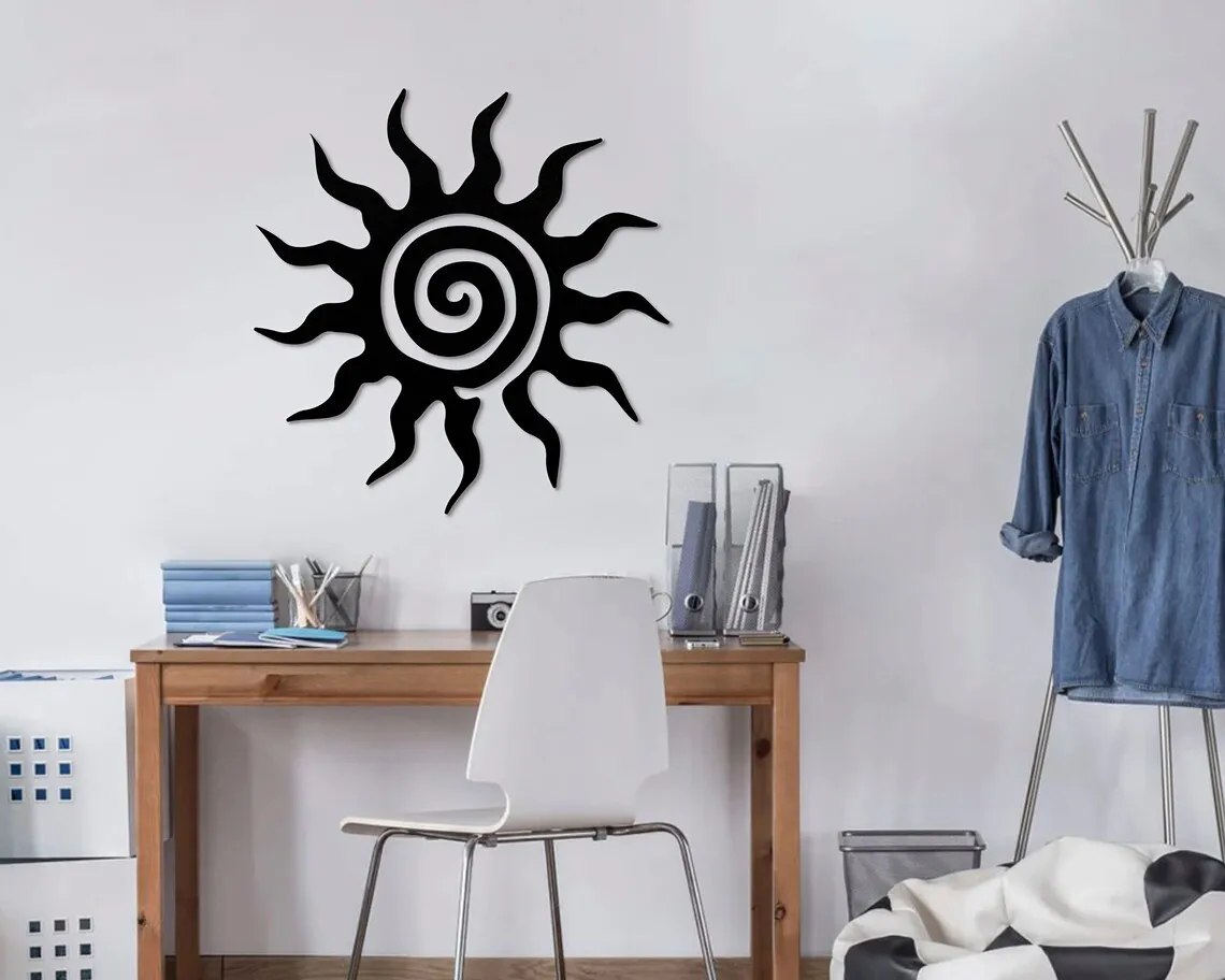 

Sun Wooden Wall Art, Unique Sun, Whimsical Sun, Sun Artwork, Hippy Home Decor, Large Sun Wall Decor, Bedroom Wall Hanging gift