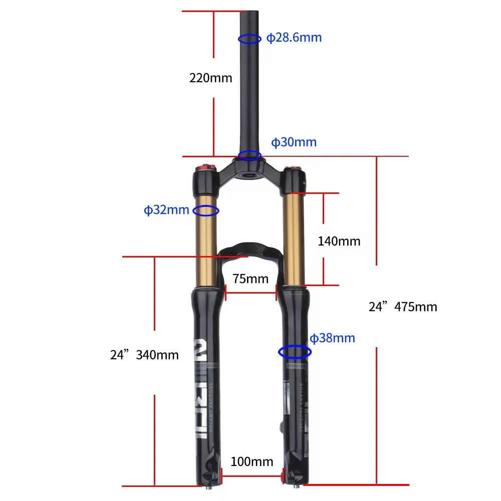 BOLANY24 &quotMountain Air Fork дисковый тормоз из алюминиевого сплава дистанционное