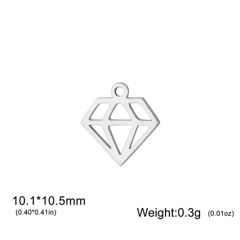 EUEAVAN 5 шт. шармы сердечки из нержавеющей стали