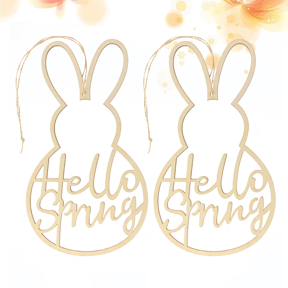 

2 шт., деревянные подвески в форме кролика