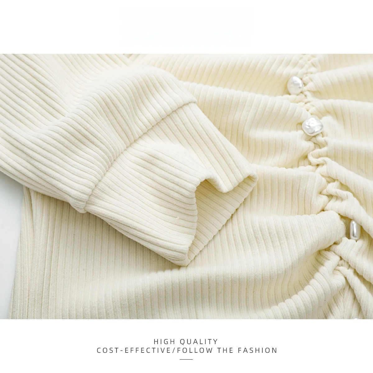 Paixiang/абрикосовая рубашка в тонкую полоску с квадратным воротником и складками