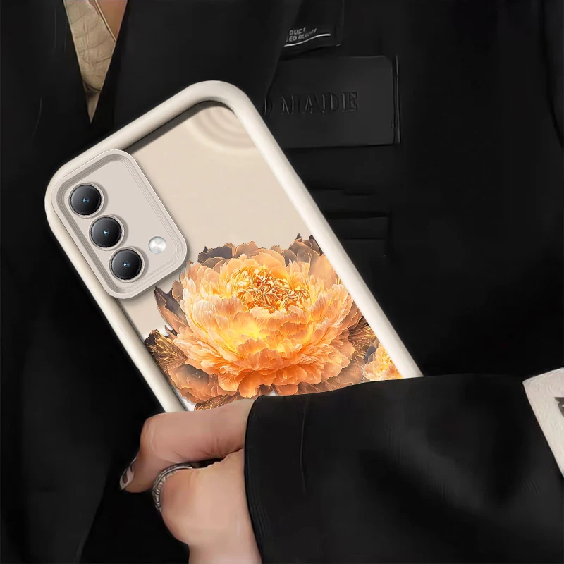 For Vivo V29 V27 Pro V25 V25E LATAM V40 Lite V30 SE V30E V29E Phone Case Fashion Flower Pattern Silicone Cover