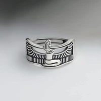 elegant retro egypt queen silver plated ladies finger open rings jewelry for women never fade birthday gifts cheap