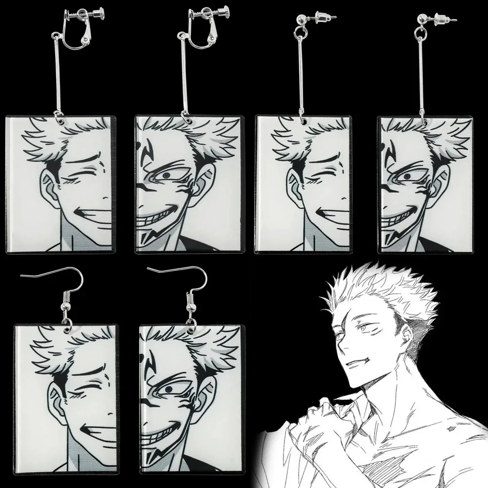 Акриловые серьги в стиле аниме Kaisen
