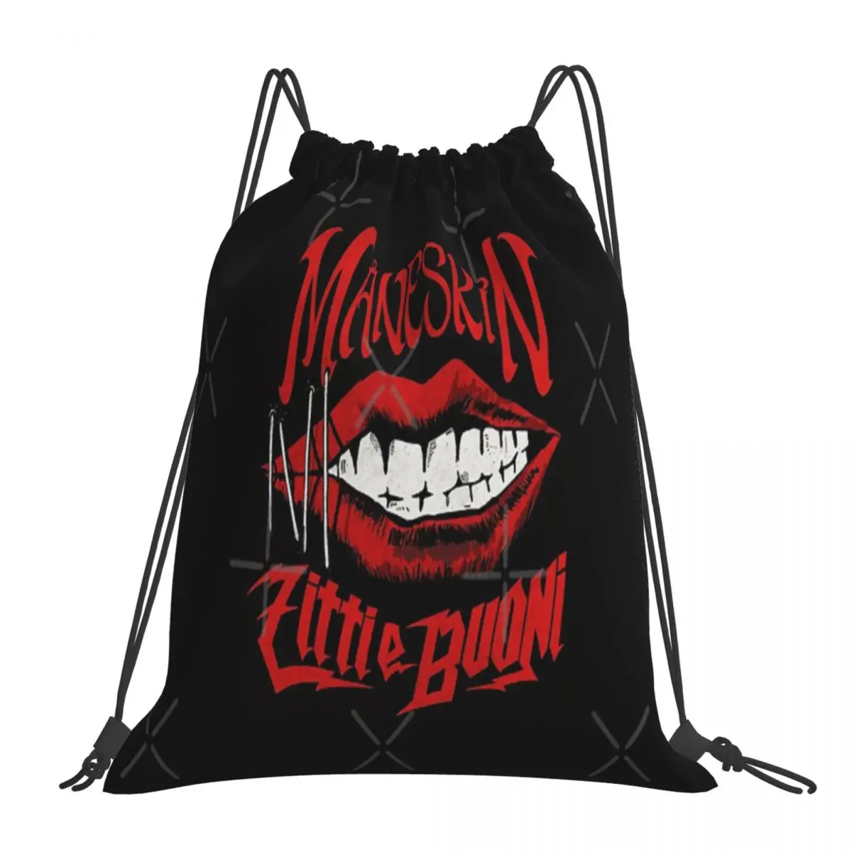 

Maneskin Drawstring Bags Backpacks Bags Sports Bag Schoolbag Man Drawstring Bag Backpack