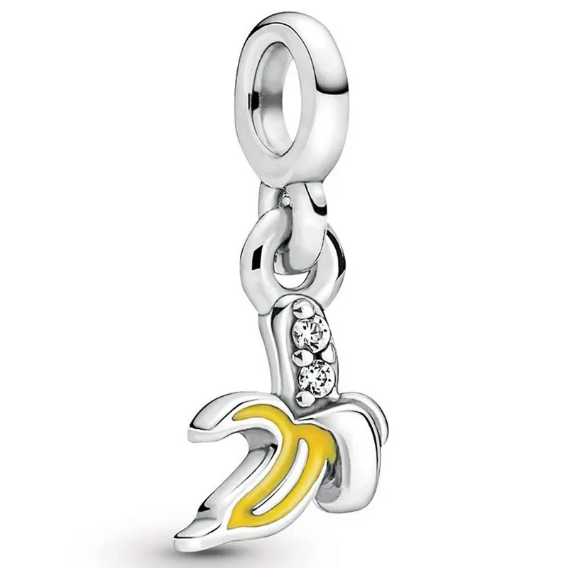 

Original ME Cool Banana Mini Dangle Beads Charm Fit Pan Women 925 Sterling Silver Europe Bracelet Bangle Diy Jewelry