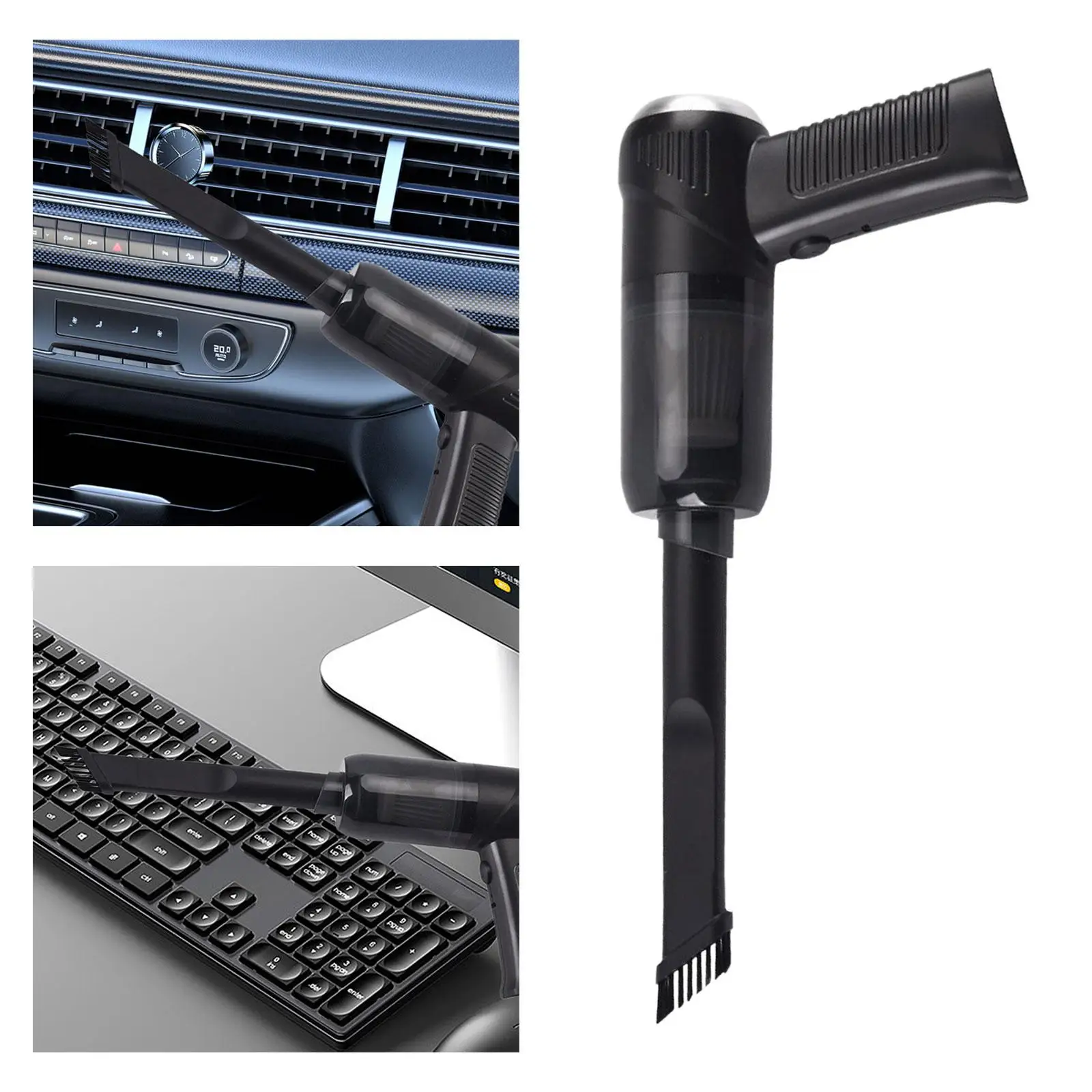 Handheld Vacuum with Attachment Low Noise Stain Collector Handheld Dust Catcher for RV Interior Sofa Pet Hair Office Keyboard