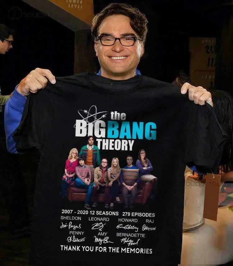 

The Bigbang Theory T-Shirt All Cast Signed Size Xs-5Xl Workout Shirt Custom Aldult Teen Unisex Digital Printing Tee Shirts Retro
