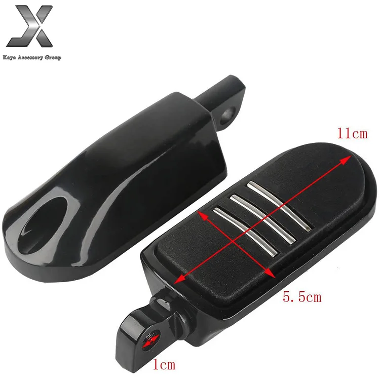 

Motorcycle Flat Pedal Set Alloy Chrome Inlaid Foot Pegs Sturdy Pedals Suitable For Universal Modification Kits Such As Yamaha