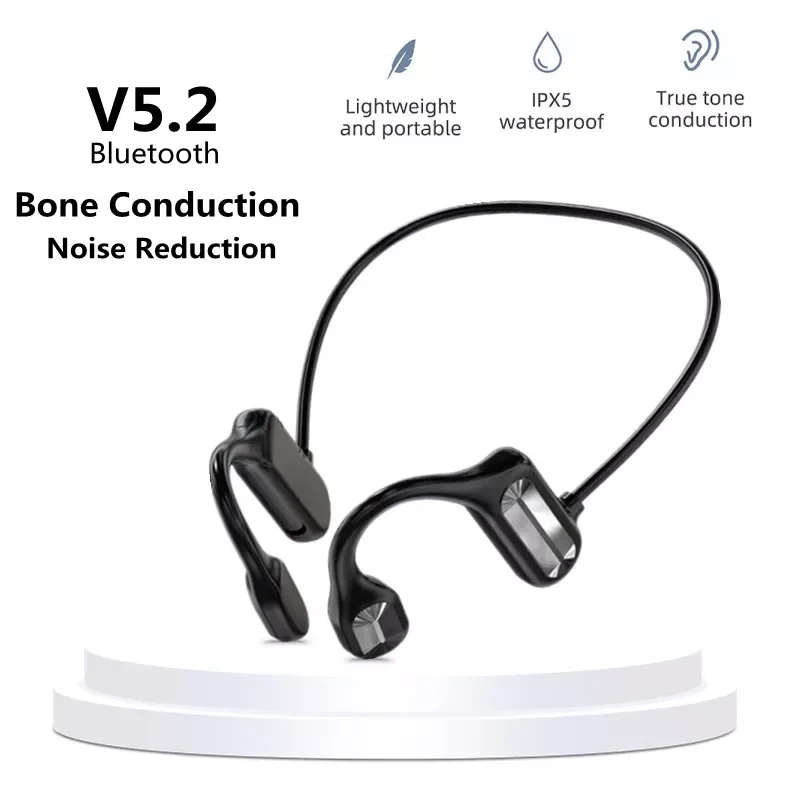 

New Bone Conduction Earphone Wireless Bluetooth-compatible Headphones Sports Stereo Headset For Xiaomi Iphone phone