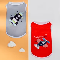 cartoon printing dog clothes for small dogs summer chihuahua dog shirt cute puppy vest french bulldog dog costume pet clothing