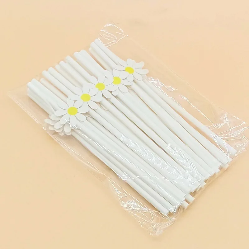 

30Pcs Sweet Daisy Flower Disposable Paper Straws Bar Drinking Straws Birthday For Baby Shower Wedding Party Supply Decorations