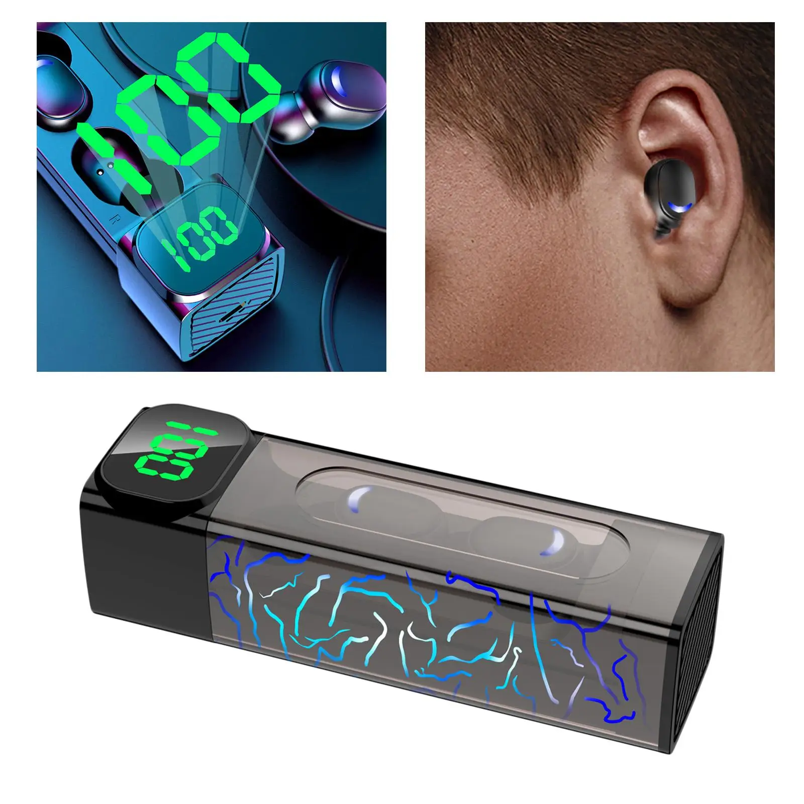 Bluetooth 5 1 наушники интеллектуальный цифровой дисплей Игровые гарнитура телефоны |