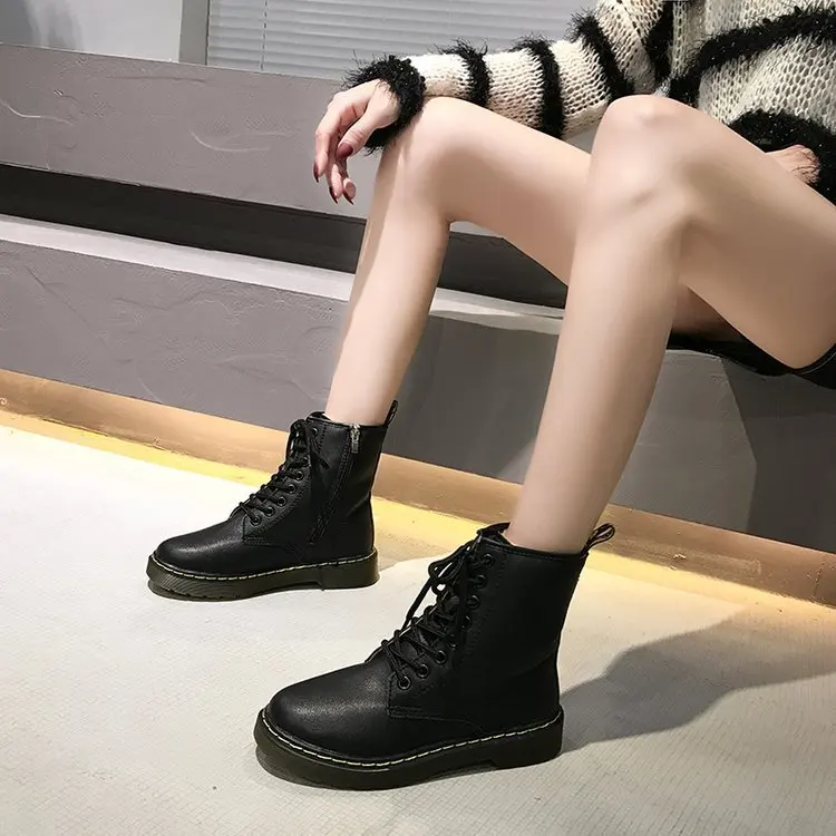 Женские ботинки зимняя обувь для женщин на шнуровке женские роскошные