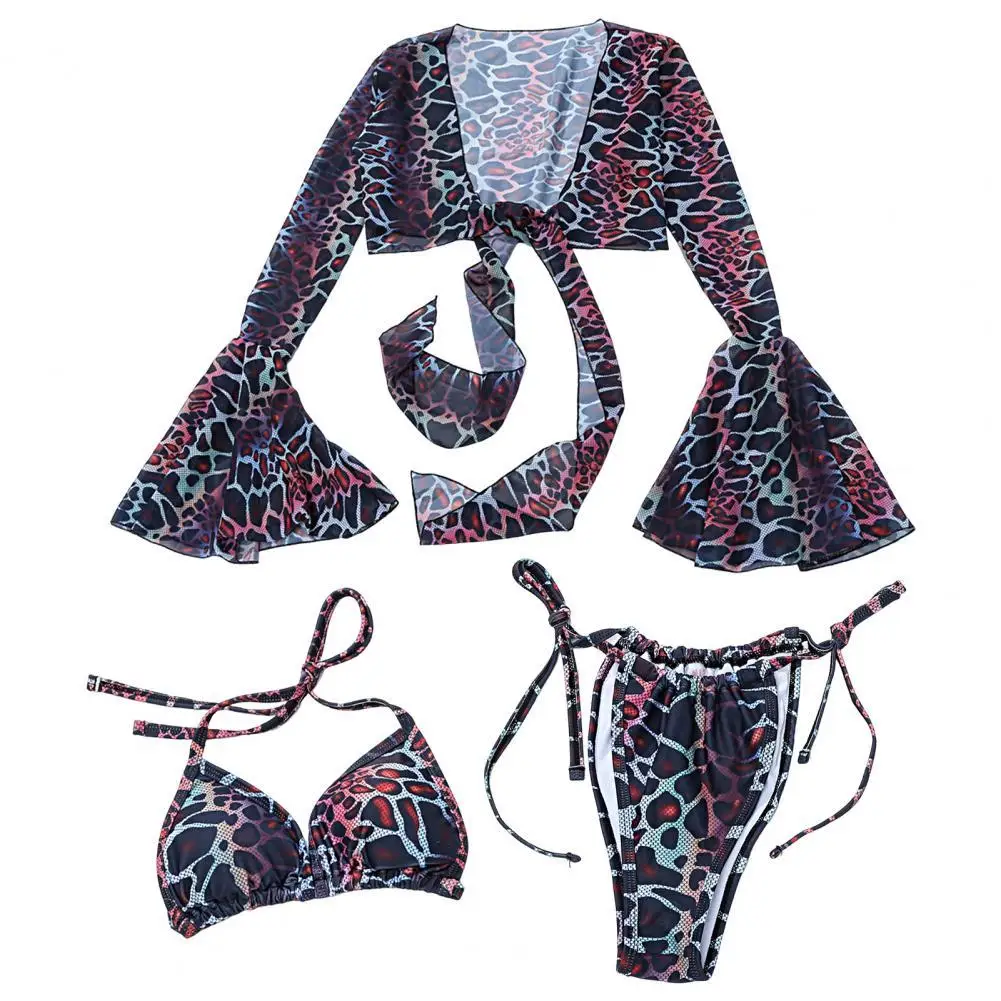 

3Pcs/Set Stylish Long Sleeve Smock Bikinis Suit Bikinis Suit Modern Wire Free