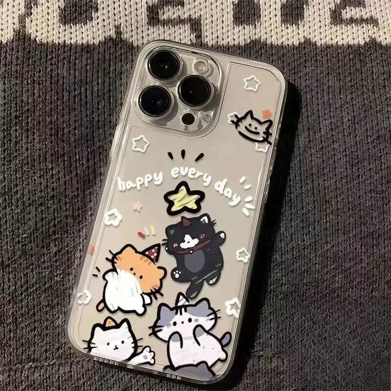 Фото Чехол для телефона Cartoon Cat Line Star для Realme GT7 GT7T GT6T GT5 GT3 240 Вт GT2 GT Neo 7 7X 6 5 SE 3T 2 Master Explorer, мягкий чехол №3