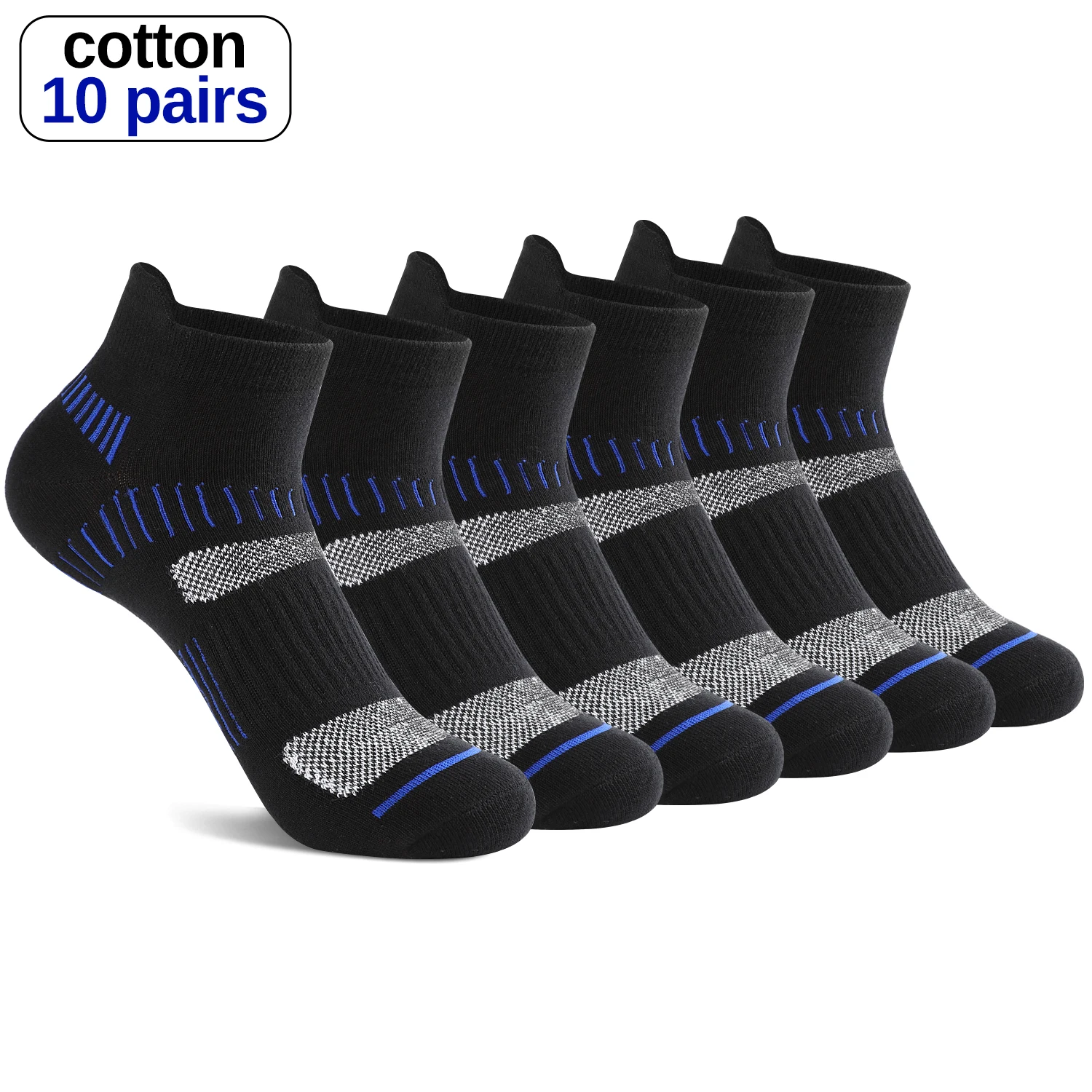 

10 Pair New Men Socks High Quality Cotton Ankle Socks Athletic Breathable Casual Sports Socks Male Short Socks Size38-48