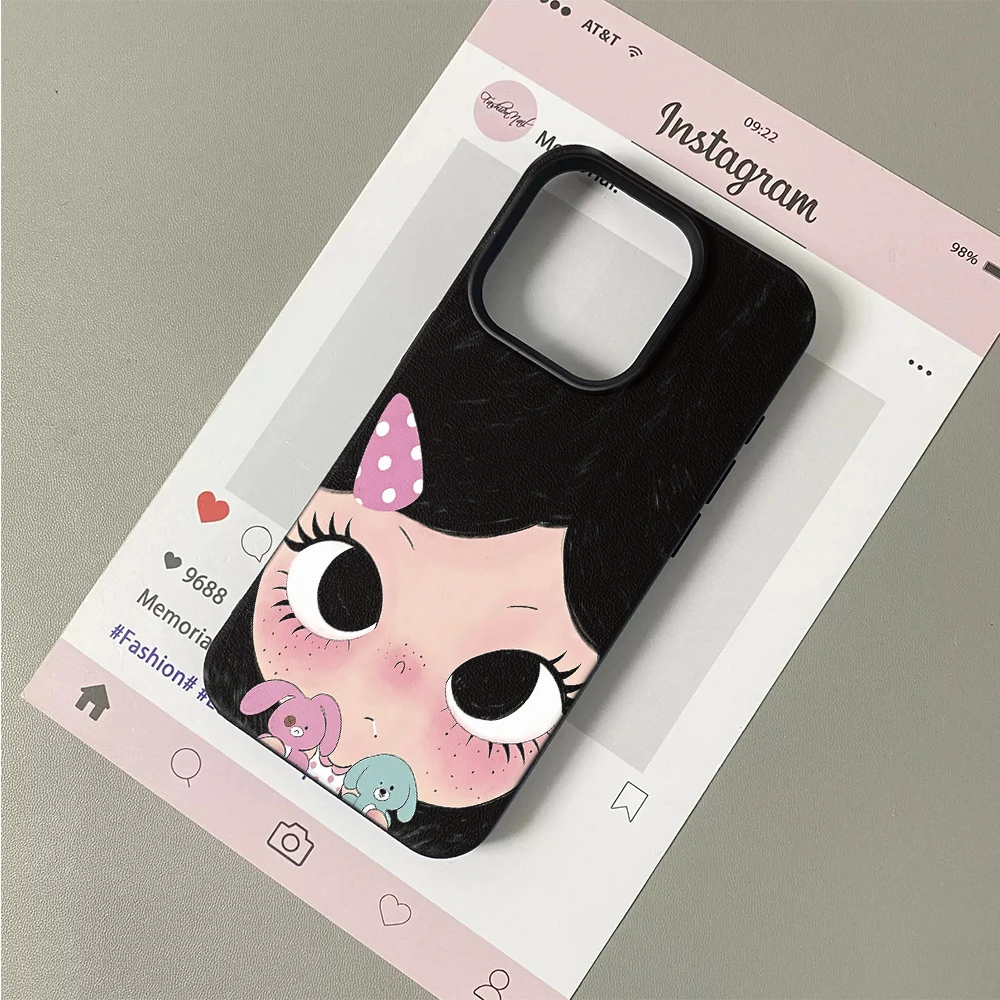 Фото Милый чехол для iPhone 11 12 13 14 15 16 17 Pro Max Plus Air с розовым бантом и креативным художественным дизайном, мягкий чехол-накладка из поликарбоната №3