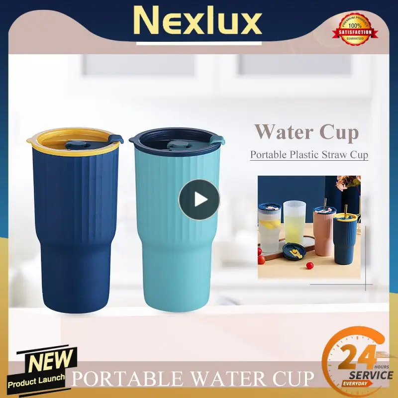 

1 ~ 10 шт. 650 мл пластиковая кружка для воды, силиконовые крышки, кофейная чашка, Студенческая креативная летняя портативная кружка для молока, чая, напитков для пары