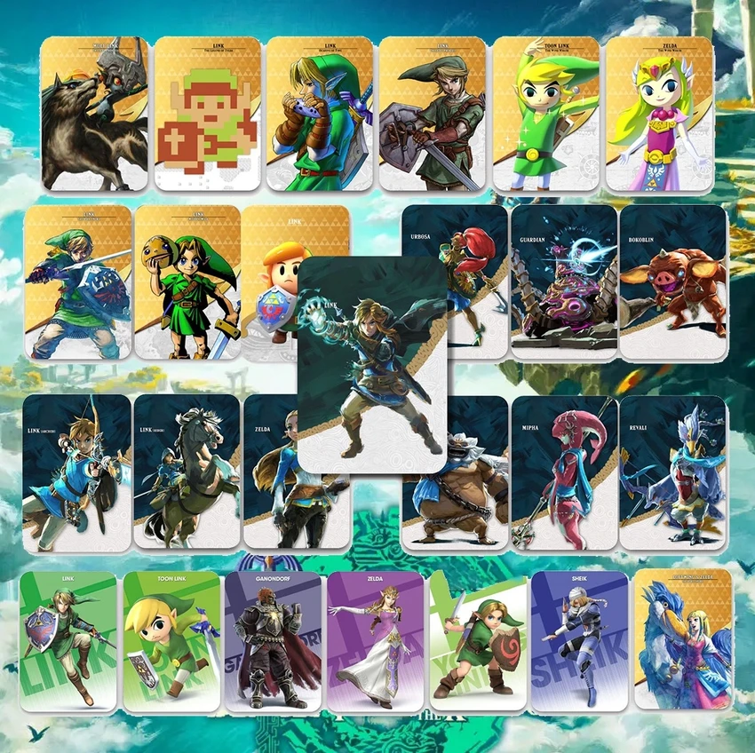 

Zelda Amiibo cards The Legend of Zelda:Tears of The Kingdom Zelda Ghost God Sword Equipment Crossover Card Switch NFC Game Chip