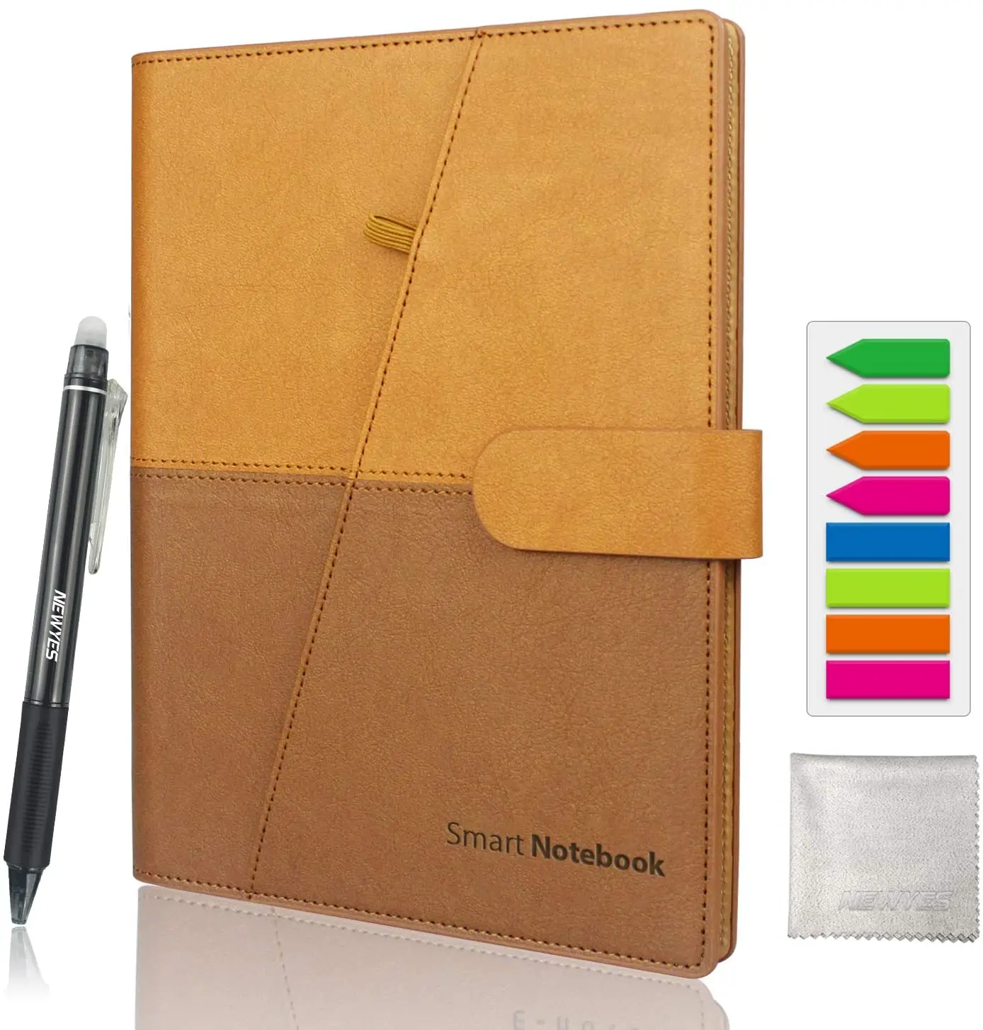 Dropshipping Smart Erasable Notebook Leather Paper Reusable Wirebound Notebook Cloud Storage Flash Storage Lined With Pen