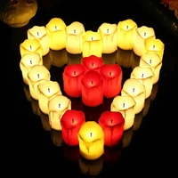 1pc flameless led candle light bright battery operated tea light with realistic flames birthday party holiday wedding home decor