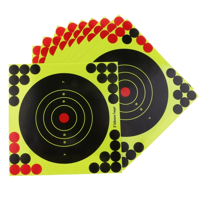 

50Pcs/Set Hunting Targets 8X8 Inch Self Adhesive Paper Reactive Splatter Targets Stickers