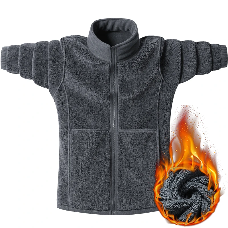 

Fashionable Autumn And Winter Business Coat Men'S Loose 9Xl150Kg Cardigan Jacket Korean Version Plush Thickened Warm Top