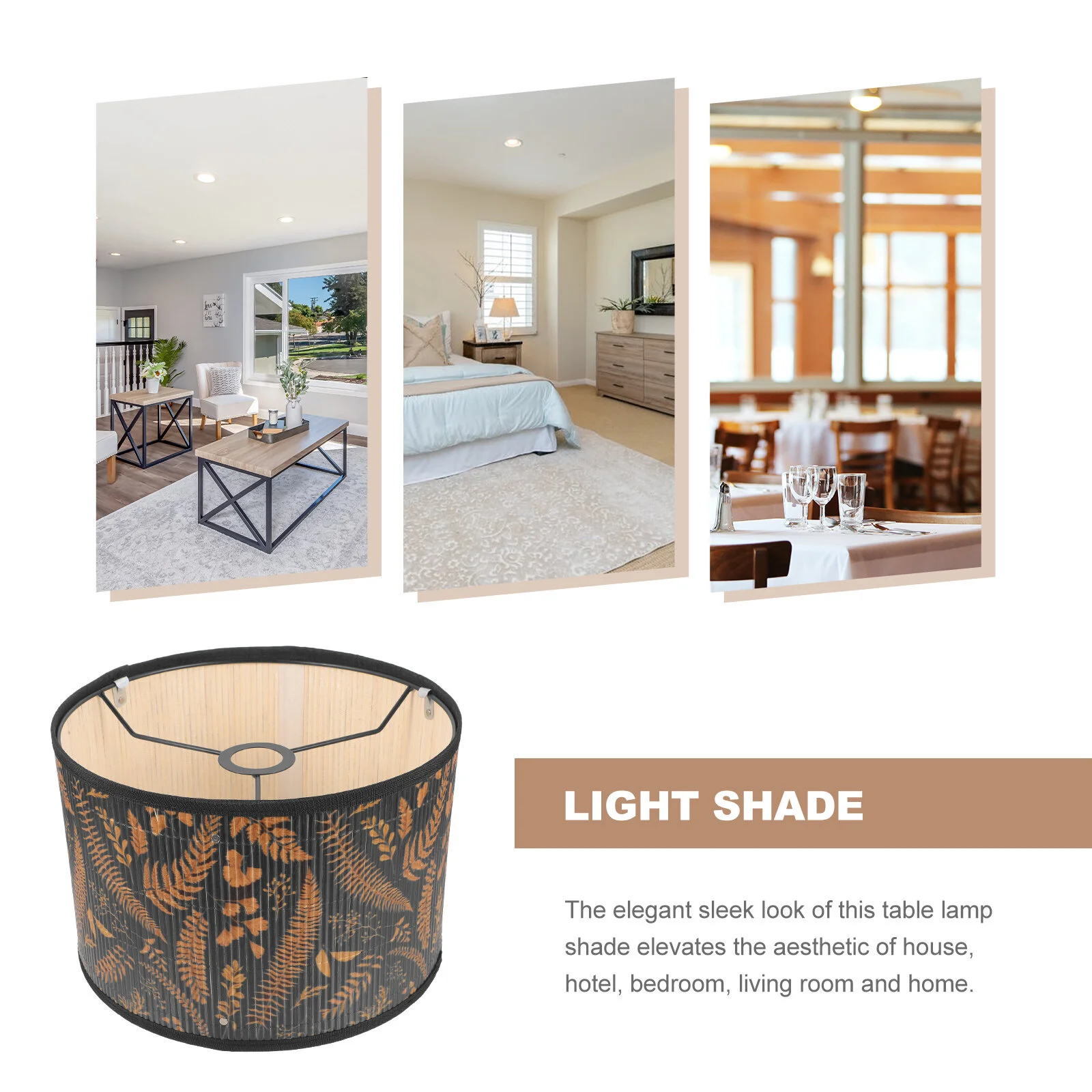 

Lighting Vintage Pendant Table Lamp Shades Rustic Bamboo Weaving Lampshades Modern Replacement Bedside