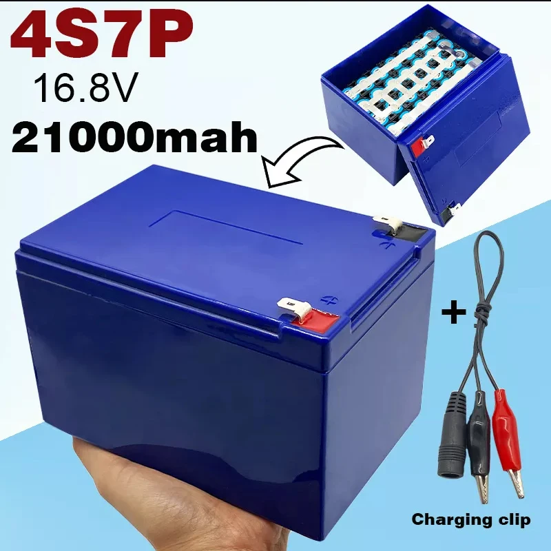 

New 16.8V battery, 21ah 4s7p 14.8V 16.8v, for ncr18650ga, with 30A BMS, high power lithium ion inverter, solar for tourist car
