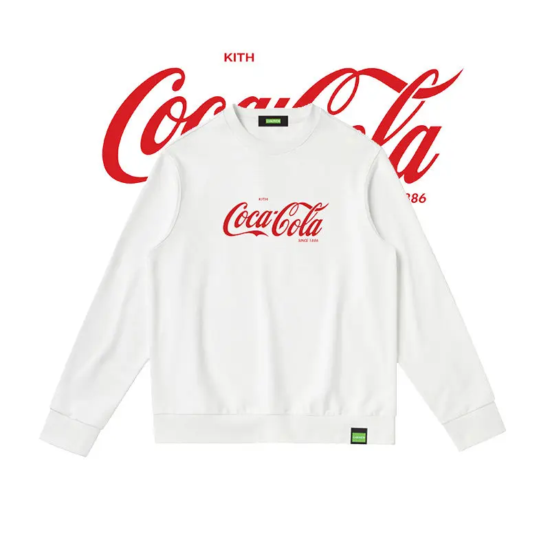 

Coca-Cola Spring and Autumn 2022 New Fashion Comfortable Loose Round Neck Top Simple Casual Wild Couple Sweater