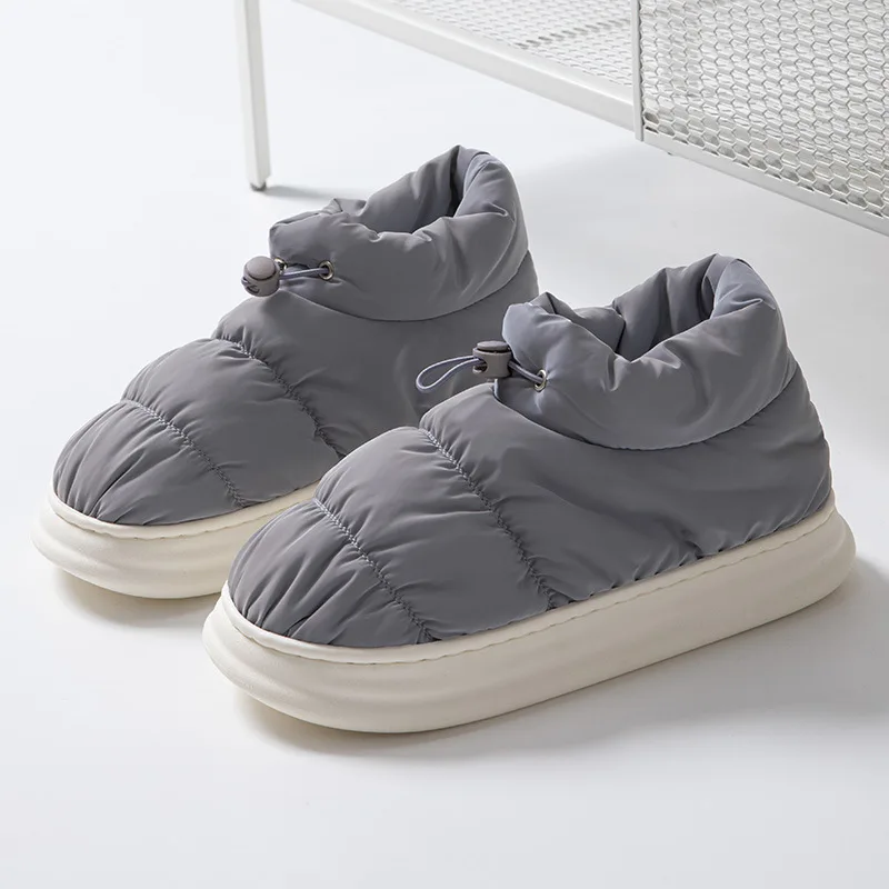 

Woman Winter Shoes 2022 Concise Design Pink Female Ankle Boots Waterproof Warm Down Cotton Fur Footwear Casual Couple Snow Boot