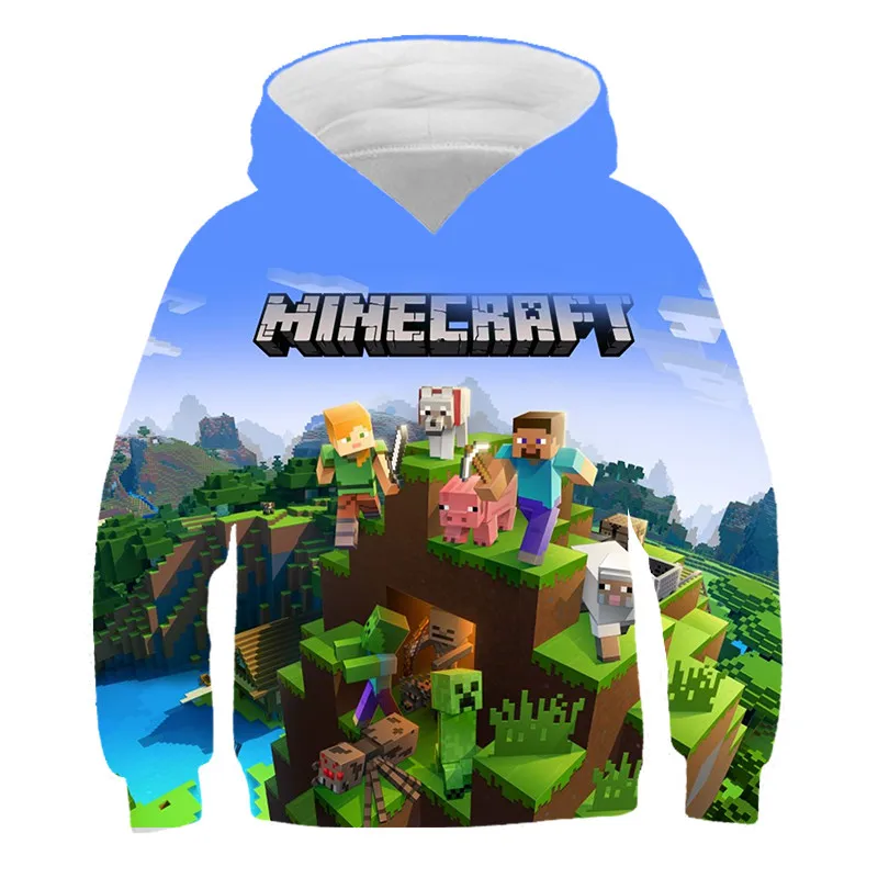 

2022 New My-World 3D Boys Hoodie Video game Costumes Girls Clothes For boys Hoodies Sweatshirts for kids 4-14 year old hoodies
