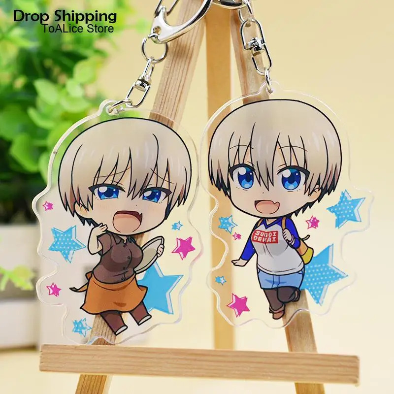 

Uzaki-chan Wants to Hang Out! Anime Key Chain Double Printed Hana Uzaki Cosplay Charms Uzaki-chan wa Asobitai! Acrylic Keychain