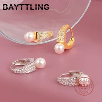 2022 new silver color light luxury gold zircon drop earrings for women fashion pearl jewelry gifts for girls