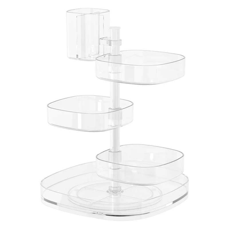 

Makeup Organizer Rotating Storage Rack Fits Brushes Lipsticks for Countertop