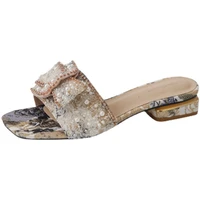 summer new women slippers fashion female diamond decorative flats womens beach shoes zapatos de mujer slides for women