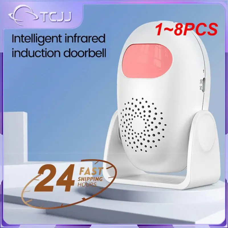 

1~8PCS Fuers Home Security Alarm PIR Motion Detector Welcome Wireless Doorbell Alarm System 11 languages With Remote Controller