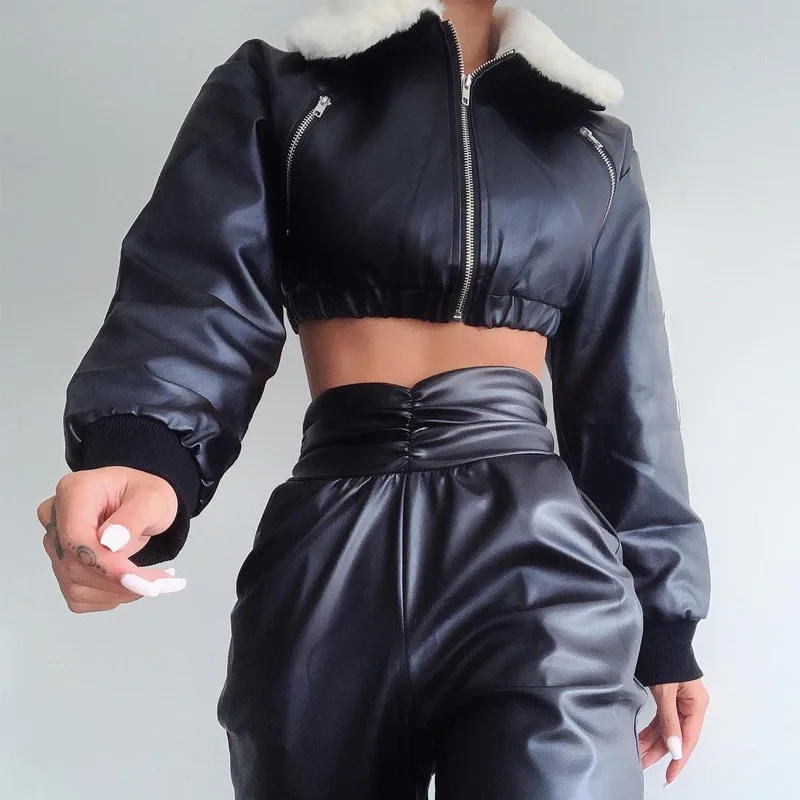 Coats Jaqueta Feminina Abrigos Retro Fleece Jacket Trendy Spring New Lamb Wool Lapel Zipper Long-Sleeved Top Women's Wholesale