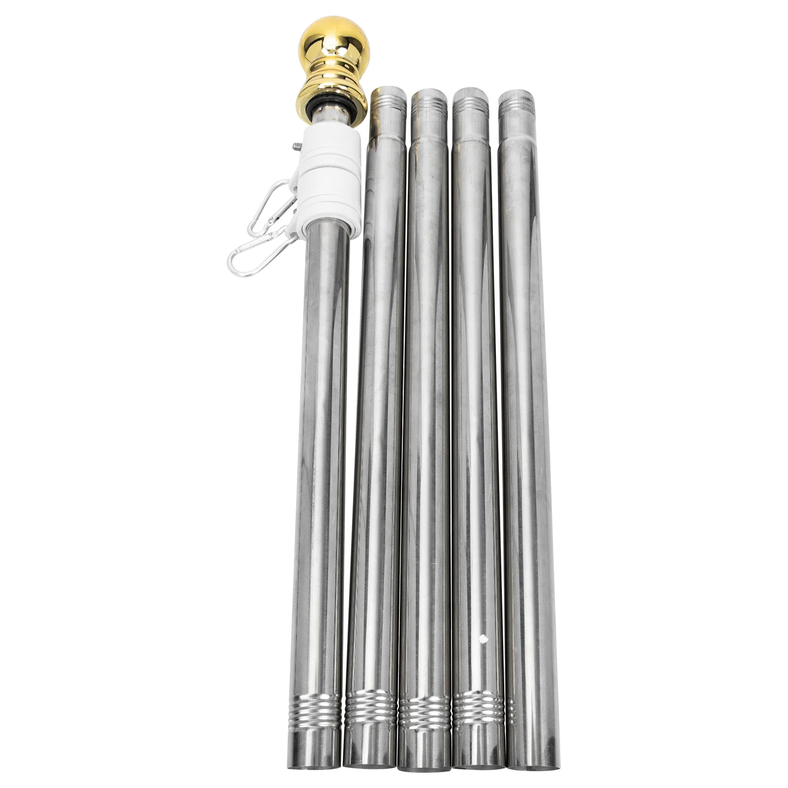 

Stainless Steel Flagpole Metal Brackets Commercial Retractable Rustproof Rod Anti-winding Garden Useful Outdoor