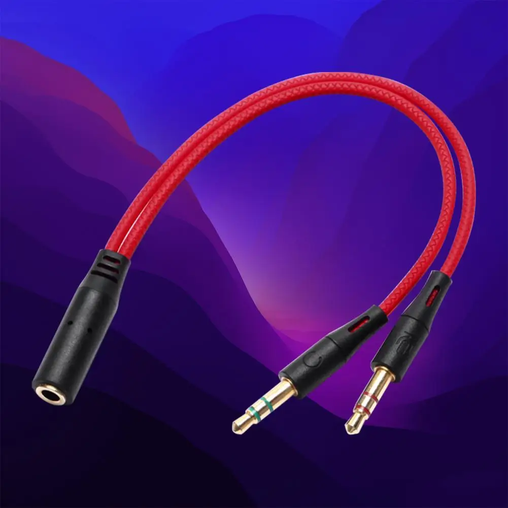 

Useful Audio Extension Cable Braided Lightweight Audio Converter Cable for Computer Audio Splitter Cable