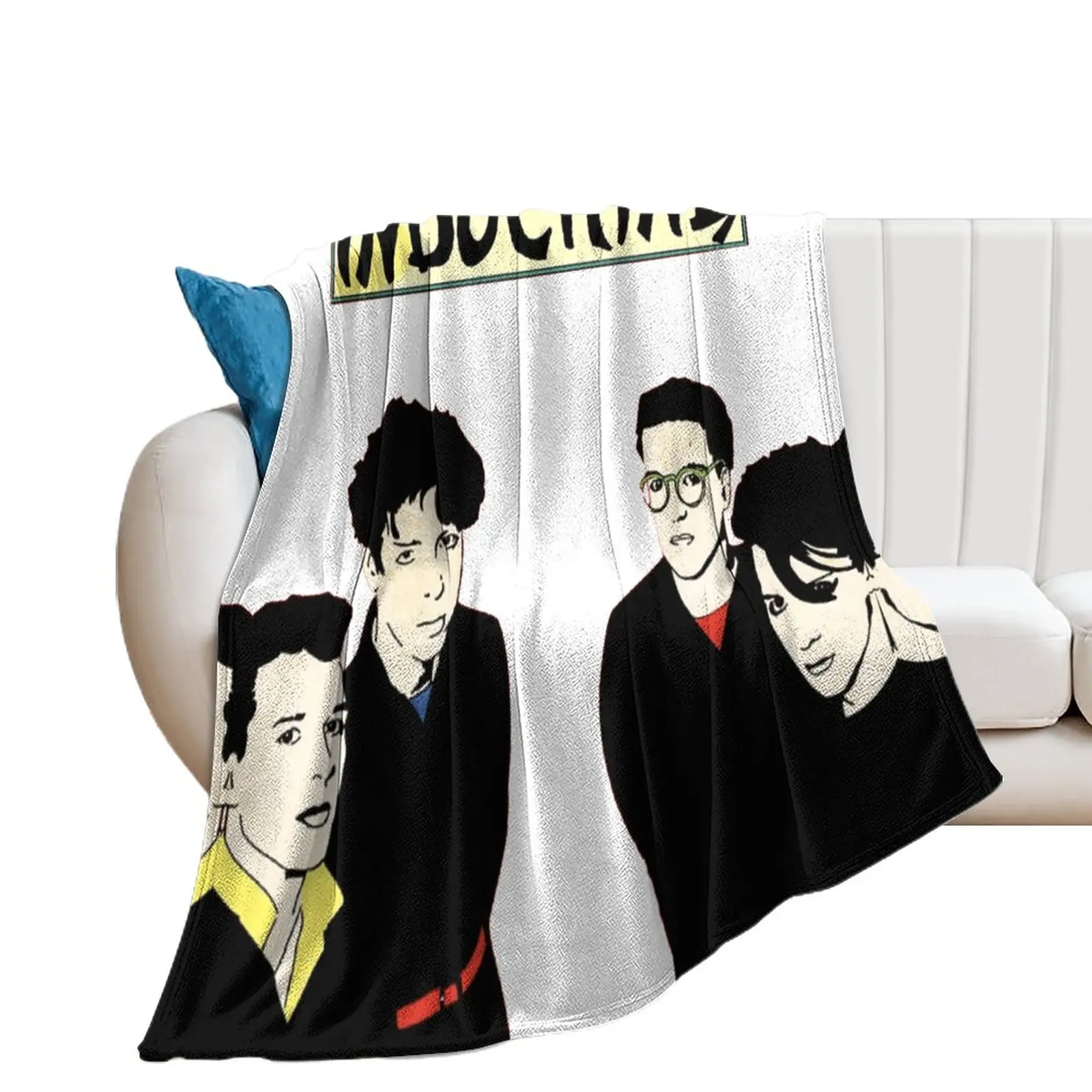 

Indochine Music Rock Woollen Blanket Summer Camps Classic Bedspreads Cozy Resist Shrinkage